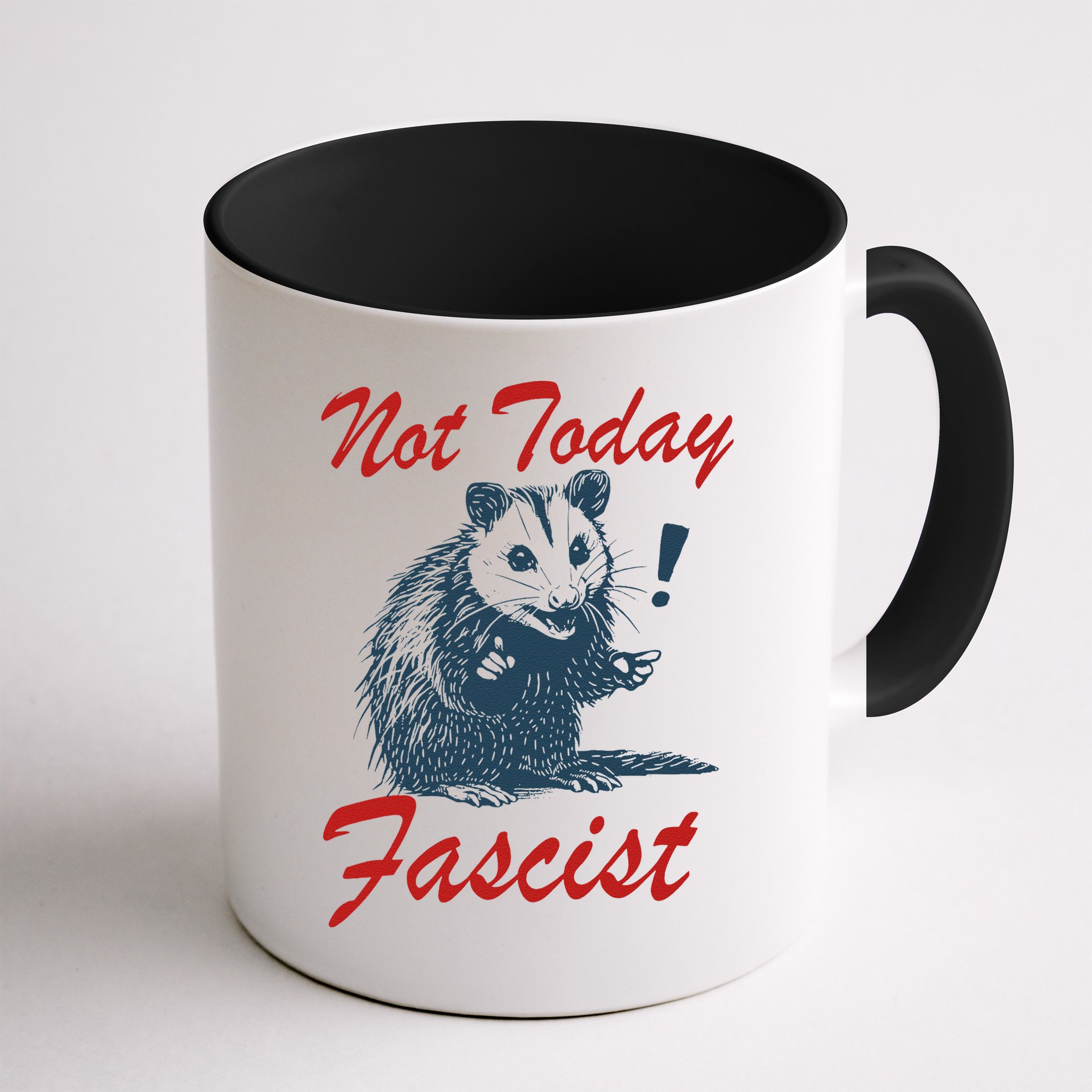 Not Today Fascist Funny Possum Meme Opossum Trash Panda .Png Mug