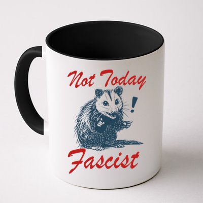 Not Today Fascist Funny Possum Meme Opossum Trash Panda .Png Mug
