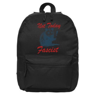 Not Today Fascist Funny Possum Meme Opossum Trash Panda .Png 16 in Basic Backpack