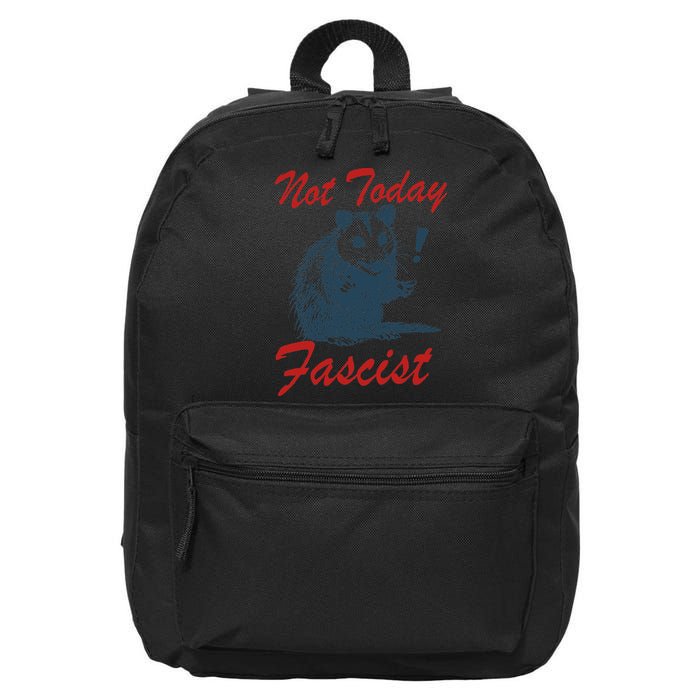 Not Today Fascist Funny Possum Meme Opossum Trash Panda .Png 16 in Basic Backpack
