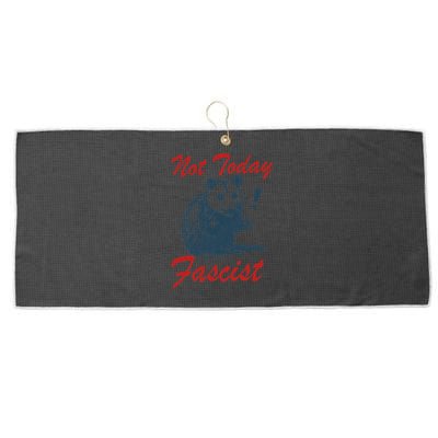 Not Today Fascist Funny Possum Meme Opossum Trash Panda .Png Large Microfiber Waffle Golf Towel