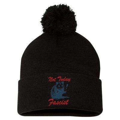 Not Today Fascist Funny Possum Meme Opossum Trash Panda .Png Pom Pom 12in Knit Beanie