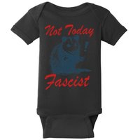 Not Today Fascist Funny Possum Meme Opossum Trash Panda .Png Baby Bodysuit