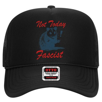 Not Today Fascist Funny Possum Meme Opossum Trash Panda .Png Trucker Hat
