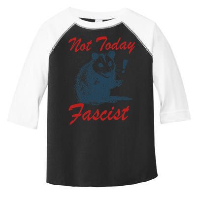 Not Today Fascist Funny Possum Meme Opossum Trash Panda .Png Toddler Fine Jersey T-Shirt