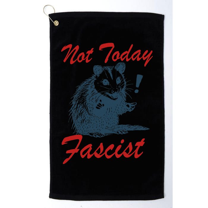 Not Today Fascist Funny Possum Meme Opossum Trash Panda .Png Golf Towel