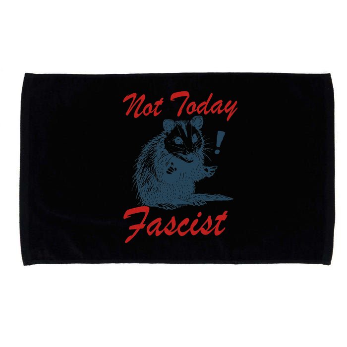 Not Today Fascist Funny Possum Meme Opossum Trash Panda .Png Microfiber Hand Towel