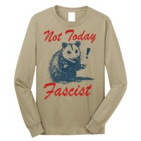 Not Today Fascist Funny Possum Meme Opossum Trash Panda .Png Long Sleeve Shirt
