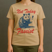 Not Today Fascist Funny Possum Meme Opossum Trash Panda .Png T-Shirt