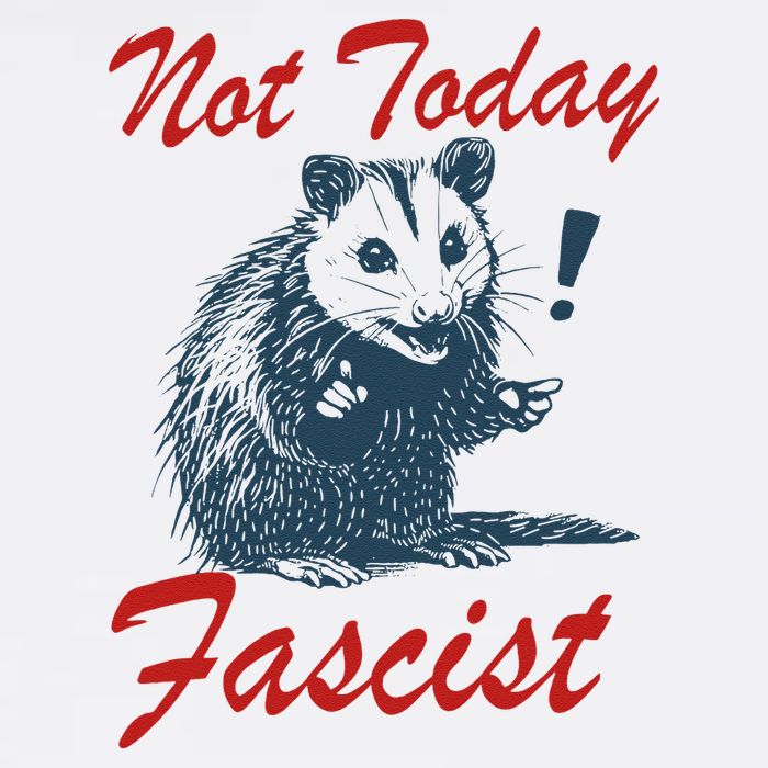 Not Today Fascist Funny Possum Meme Opossum Trash Panda .Png Garment-Dyed Sweatshirt