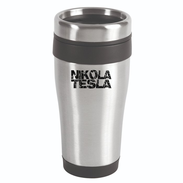 Nikola Tesla , Free Energy, Ac Power, Inventor 16oz Travel Tumbler