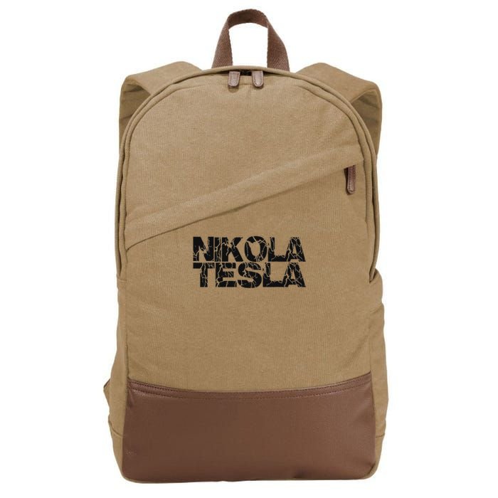 Nikola Tesla , Free Energy, Ac Power, Inventor Cotton Canvas Backpack