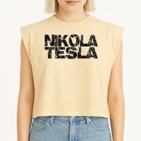 Nikola Tesla , Free Energy, Ac Power, Inventor Garment-Dyed Women's Muscle Tee