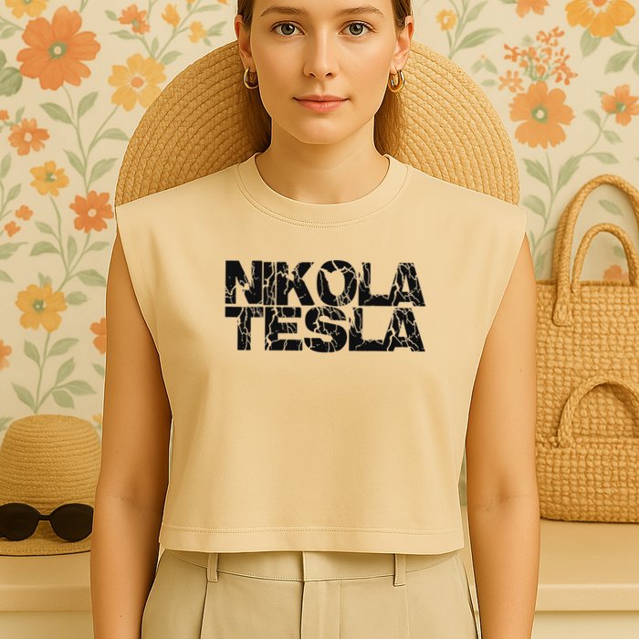 Nikola Tesla , Free Energy, Ac Power, Inventor Garment-Dyed Women's Muscle Tee