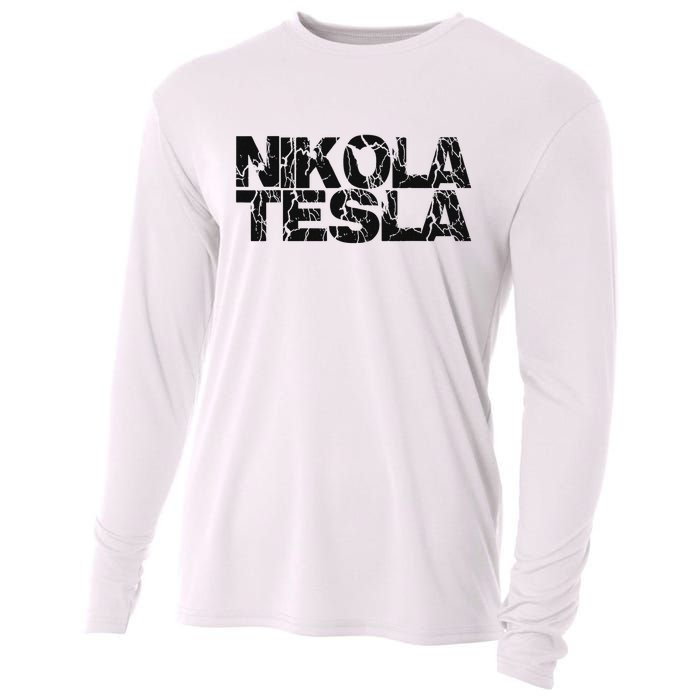 Nikola Tesla , Free Energy, Ac Power, Inventor Cooling Performance Long Sleeve Crew