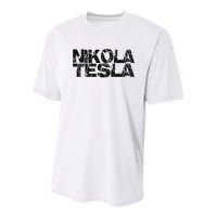 Nikola Tesla , Free Energy, Ac Power, Inventor Youth Performance Sprint T-Shirt