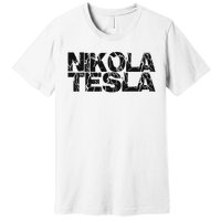 Nikola Tesla , Free Energy, Ac Power, Inventor Premium T-Shirt