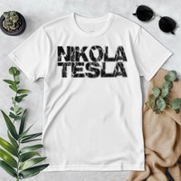 Nikola Tesla , Free Energy, Ac Power, Inventor Premium T-Shirt