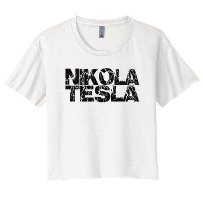 Nikola Tesla , Free Energy, Ac Power, Inventor Crop Top