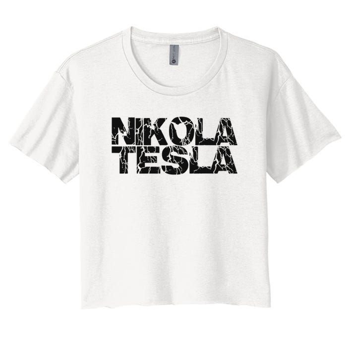Nikola Tesla , Free Energy, Ac Power, Inventor Crop Top