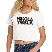 Nikola Tesla , Free Energy, Ac Power, Inventor Crop Top