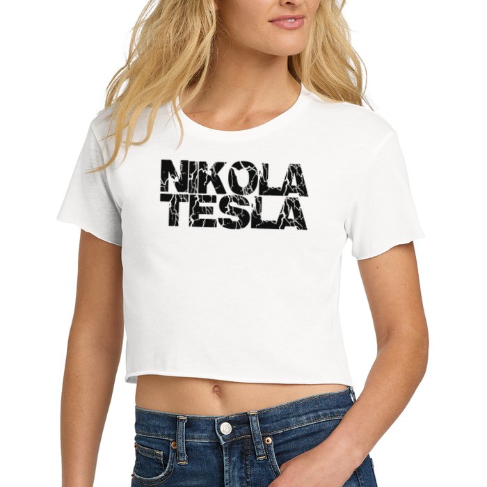 Nikola Tesla , Free Energy, Ac Power, Inventor Crop Top