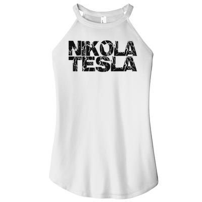 Nikola Tesla , Free Energy, Ac Power, Inventor Women's Perfect Tri Rocker Tank