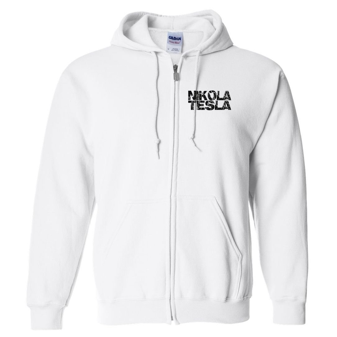 Nikola Tesla , Free Energy, Ac Power, Inventor Full Zip Hoodie