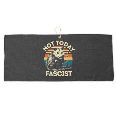 Not Today Fascist Opossum Social Possum Large Microfiber Waffle Golf Towel