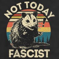 Not Today Fascist Opossum Social Possum Golf Towel