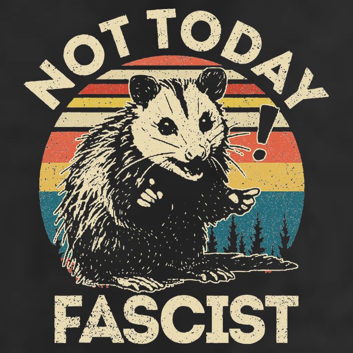 Not Today Fascist Opossum Social Possum Golf Towel