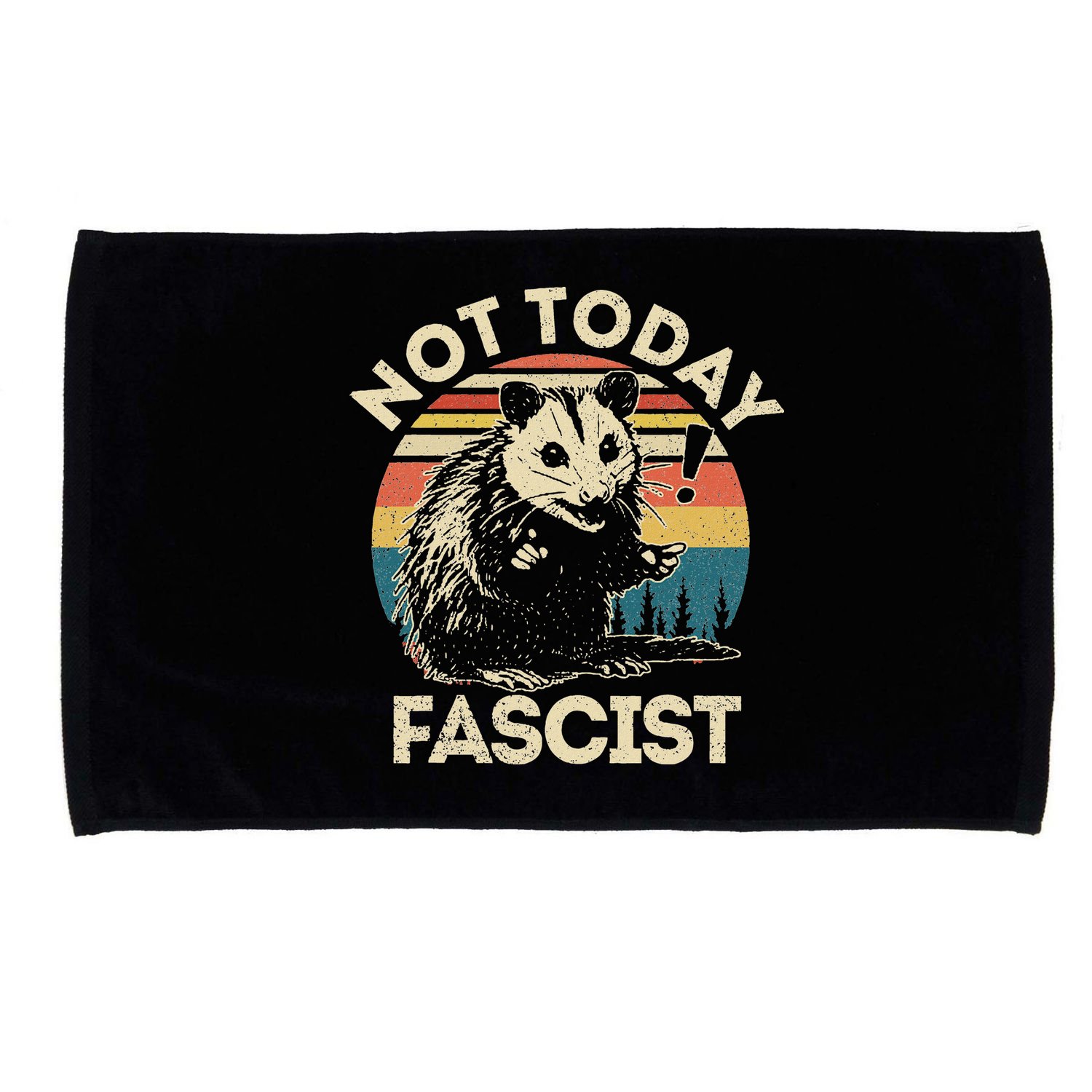 Not Today Fascist Opossum Social Possum Microfiber Hand Towel