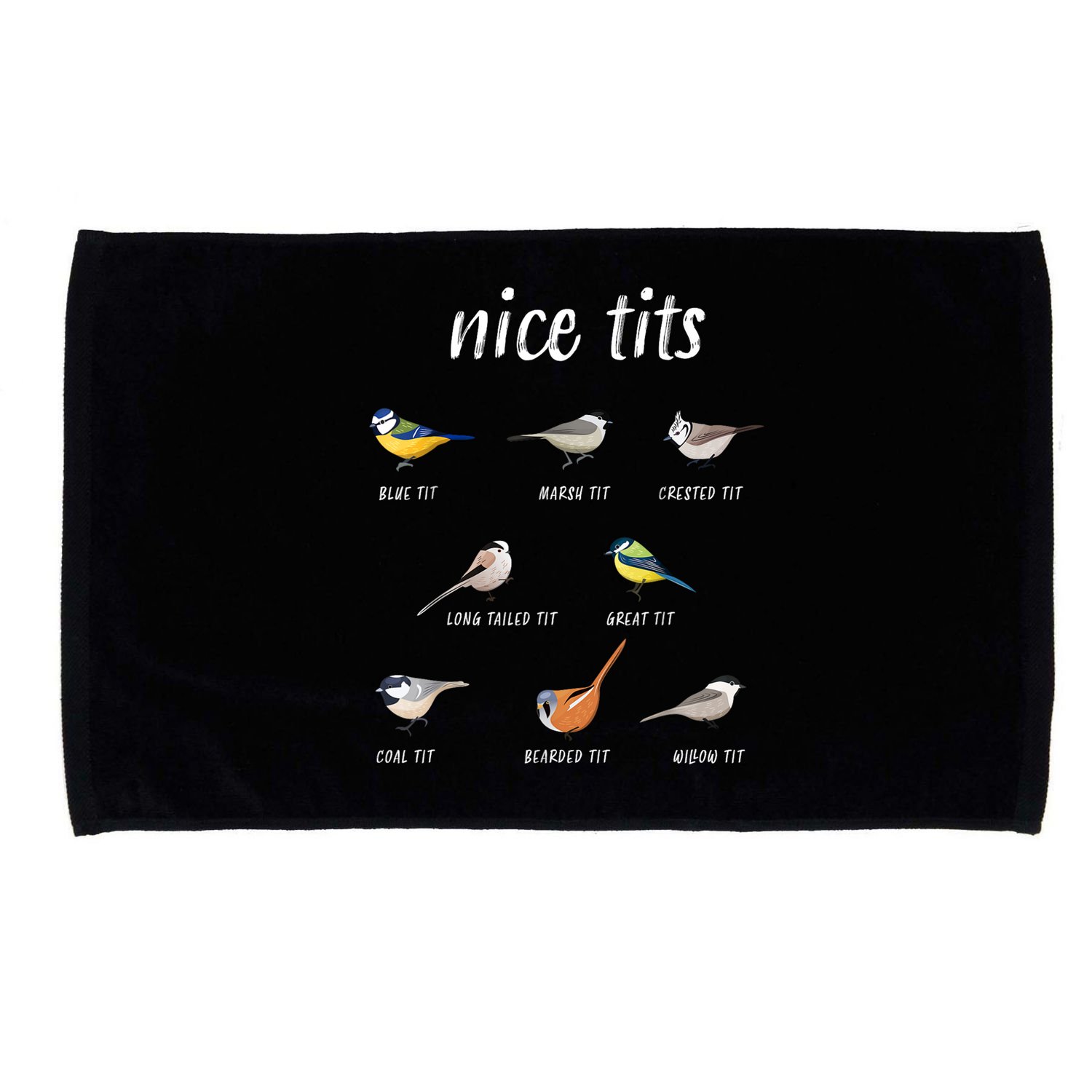 Nice Tits Funny Bird Watching Gift Dad Microfiber Hand Towel