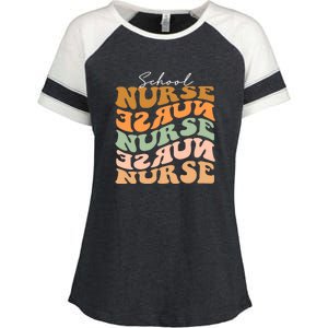 Nurse Turkey Fall Thanksgiving Thankful Registered Nurse Enza Ladies Jersey Colorblock Tee