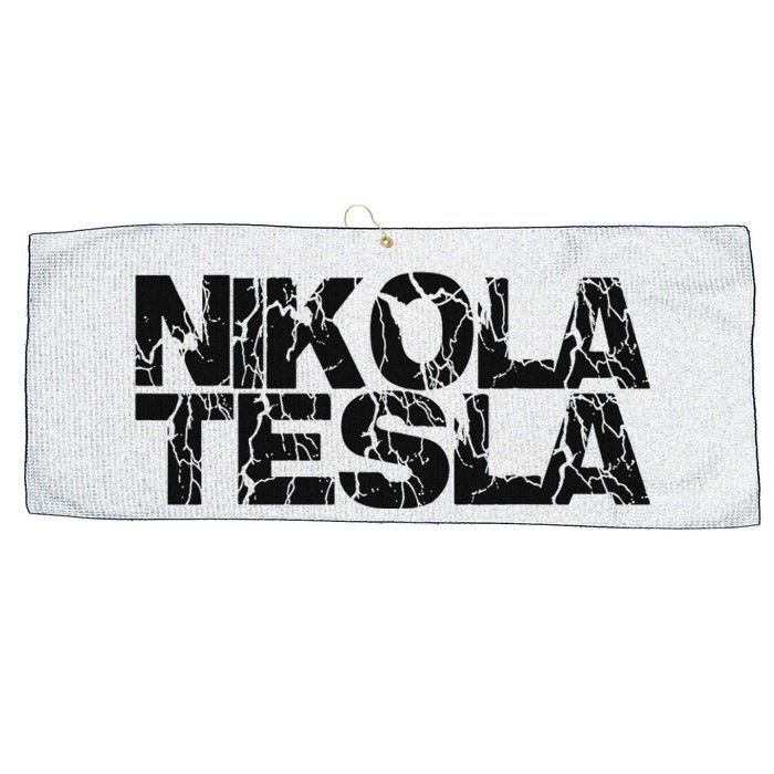 Nikola T.E.S.L.A  Free Energy Ac Power Inventor Large Microfiber Waffle Golf Towel