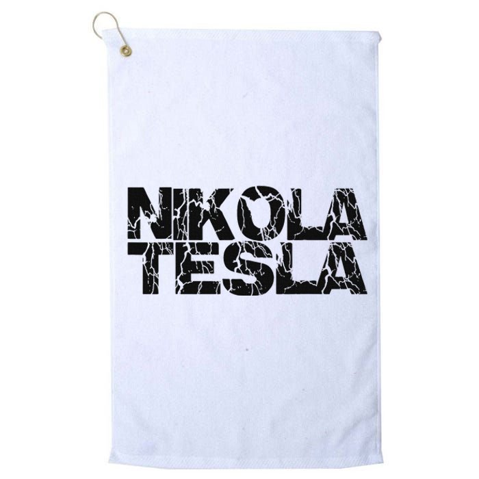 Nikola T.E.S.L.A  Free Energy Ac Power Inventor Platinum Collection Golf Towel