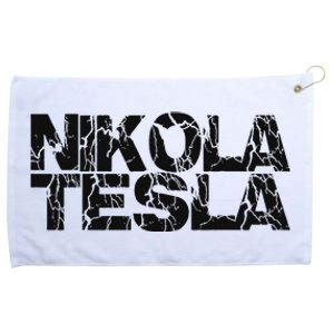 Nikola T.E.S.L.A  Free Energy Ac Power Inventor Grommeted Golf Towel