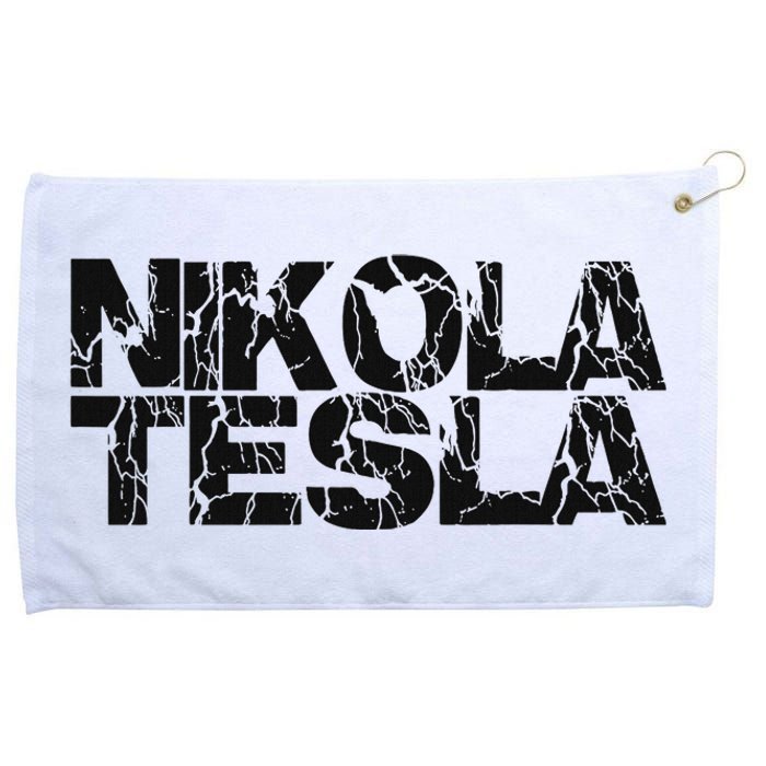 Nikola T.E.S.L.A  Free Energy Ac Power Inventor Grommeted Golf Towel