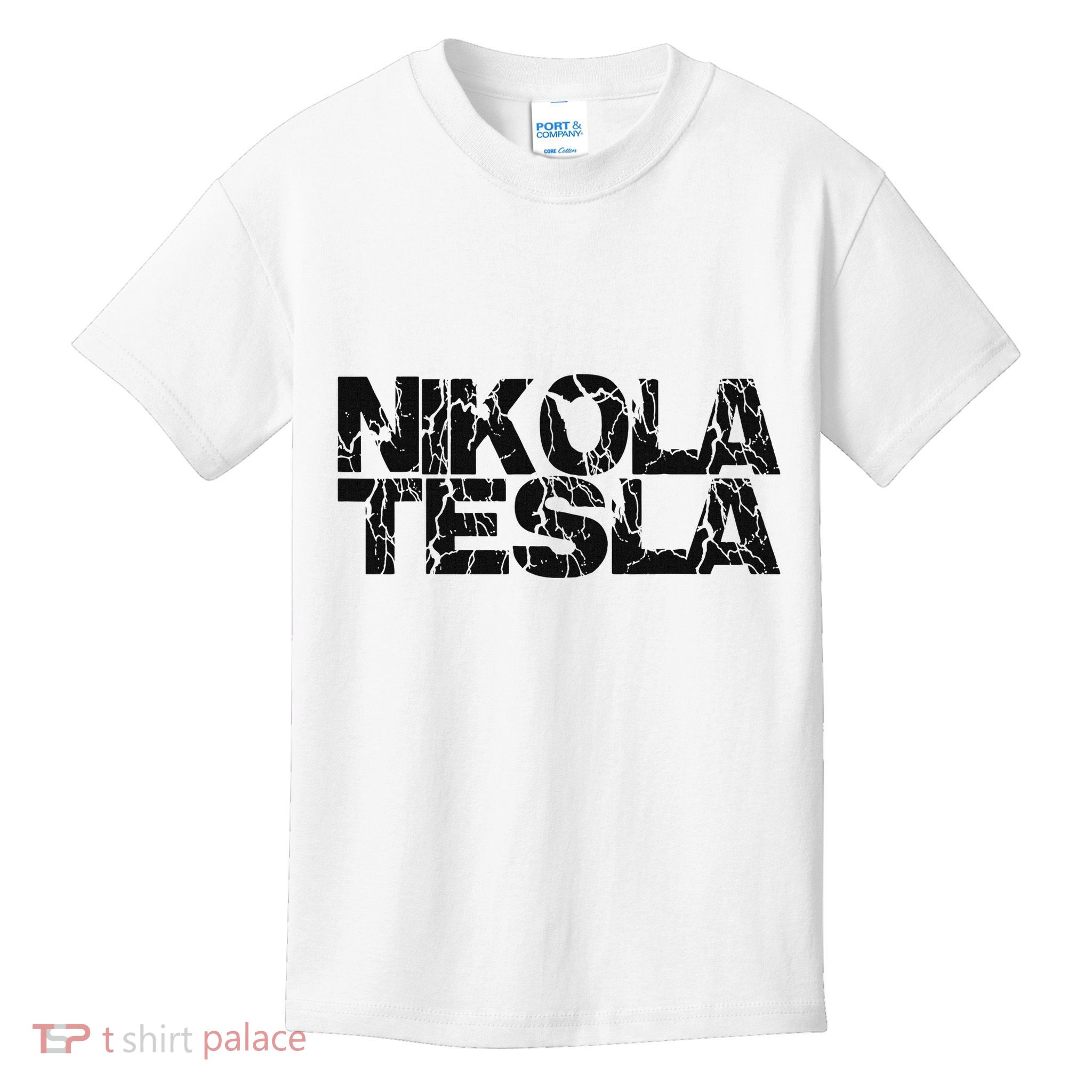 Nikola T.E.S.L.A  Free Energy Ac Power Inventor Kids T-Shirt