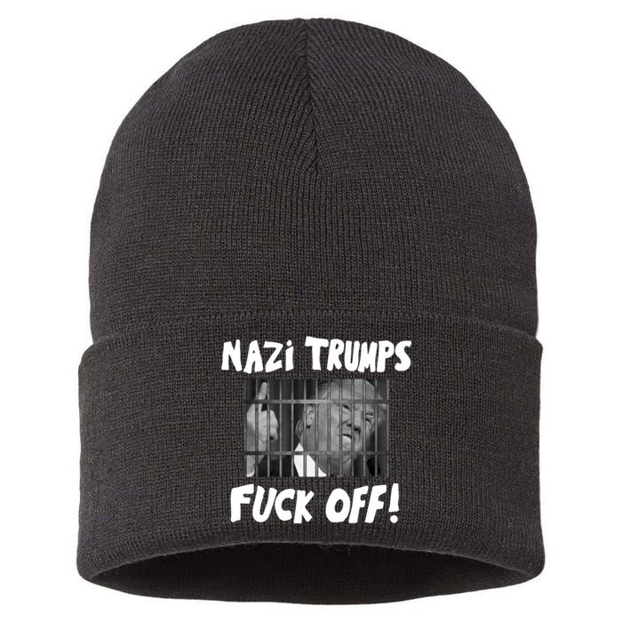 Nazi Trumps Fuck Off Sustainable Knit Beanie