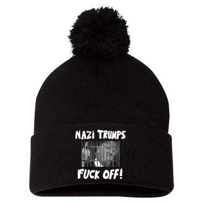 Nazi Trumps Fuck Off Pom Pom 12in Knit Beanie