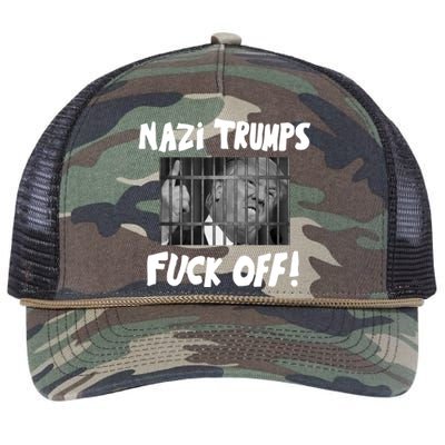 Nazi Trumps Fuck Off Retro Rope Trucker Hat Cap