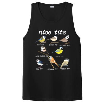 Nice Tits Funny Bird Watching, Funny Tit Birds Birdwatcher PosiCharge Competitor Tank