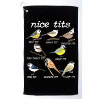 Nice Tits Funny Bird Watching, Funny Tit Birds Birdwatcher Golf Towel