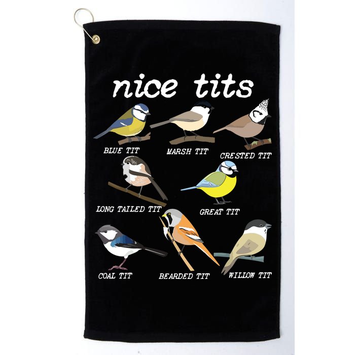 Nice Tits Funny Bird Watching, Funny Tit Birds Birdwatcher Golf Towel