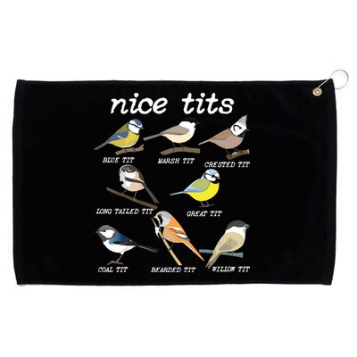 Nice Tits Funny Bird Watching, Funny Tit Birds Birdwatcher Grommeted Golf Towel