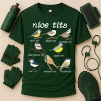 Nice Tits Funny Bird Watching, Funny Tit Birds Birdwatcher Cooling Performance Crew T-Shirt