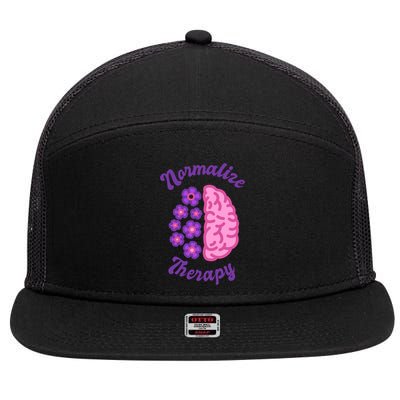 Normalize Therapy Floral Brain 7 Panel Mesh Trucker Snapback Hat