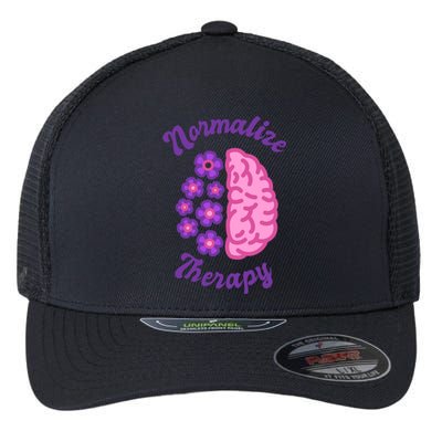 Normalize Therapy Floral Brain Flexfit Unipanel Trucker Cap