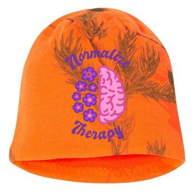 Normalize Therapy Floral Brain Kati - Camo Knit Beanie